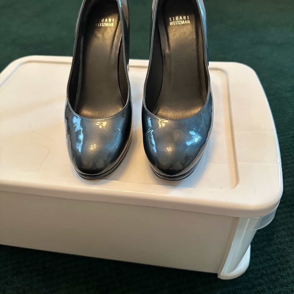 Stuart Weitzman Black Patent Leather Heels